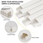 BEWAVE 3" 10 Ft Mini Split Line Set Cover Kit, Decorative PVC Tubing Cover Kit for Mini Split Air Conditioners and Heat Pumps