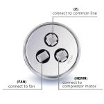 ‌BEIEBIJOB 45+5 MFD 45/5 uF ±5% 370V or 440V CBB65 Dual Run AC Capacitor, Round Capacitor for Air Conditioner, AC Motor, Fan Start, Condenser, Heat Pump & HVAC Systems