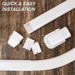 BEWAVE 3" 10 Ft Mini Split Line Set Cover Kit, Decorative PVC Tubing Cover Kit for Mini Split Air Conditioners and Heat Pumps