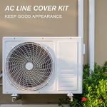 BEWAVE 3" 10 Ft Mini Split Line Set Cover Kit, Decorative PVC Tubing Cover Kit for Mini Split Air Conditioners and Heat Pumps