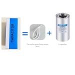 ‌BEIEBIJOB 45+5 MFD 45/5 uF ±5% 370V or 440V CBB65 Dual Run AC Capacitor, Round Capacitor for Air Conditioner, AC Motor, Fan Start, Condenser, Heat Pump & HVAC Systems