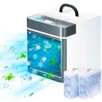 Portable Air Conditioner, Upgraded Mini Personal Anti-leakage Water Ice Cooling Air Cooler Fan with 3 Speeds, Small for Room Bedroom Office Home Tent Whitegrey1