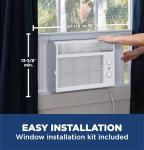 GE Window Air Conditioner Unit, 5,000 BTU for Small Rooms up to 150 sq ft. with Manual Adjustable Fan and Cooling Settings, Perfect for Small Bedroom or Living Room, Easy Install Kit Included, White