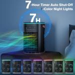 AIRTHRYL 5 IN 1 Small Portable Air Conditioners, 2025 Upgraded Portable AC Unit, 3 Speeds, 2 Ice Packs, 5400mAh Battery, 1200ML Water Tank, 7H Smart Timer, Remote Control, Office Bedroom, Car, Small