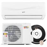 COSTWAY 9000BTU Mini Split Air Conditioner& Heater, 19 SEER2 115V Wall-Mounted Ductless AC Unit Cools Rooms up to 450 Sq. Ft, Energy Efficient Inverter AC with Heat Pump (Blast Series)