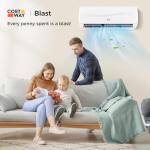 COSTWAY 9000BTU Mini Split Air Conditioner& Heater, 19 SEER2 115V Wall-Mounted Ductless AC Unit Cools Rooms up to 450 Sq. Ft, Energy Efficient Inverter AC with Heat Pump (Blast Series)