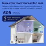 DELLA 18K BTU ODU 2 Dual Zone 12000 12000 BTU 19 SEER2 208-230V Cools Up to 1100 Sq.Ft Wifi Multi Zone Mini Split Air Conditioner Ductless Pre-Charged Heat Pump Work with Alexa, 16ft Installation Kits