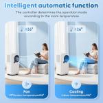 Lxlu Portable Air Conditioners, 16000 BTU 6-in-1 Cooling, Dehumidifier & Fan, Ultra Quiet with 24H Smart Timer, Auto Shut-Off & Child Lock for Home/Bedroom/Office