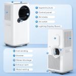 Lxlu Portable Air Conditioners, 16000 BTU 6-in-1 Cooling, Dehumidifier & Fan, Ultra Quiet with 24H Smart Timer, Auto Shut-Off & Child Lock for Home/Bedroom/Office