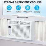 Electactic Window Air Conditioner 5,000 BTU, Window Type AC Unit with Cooling, Dry Mode, 4 Fan Speeds, 24-H Timer, Sleep Mode, Cooling for 230sq.ft Bedroom, Living Room, Office
