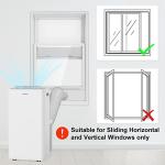 Portable AC Window Vent Kit with 5.9” Exhaust Hose Window Seal Kit for Portable Air Conditioner, Adjustable Portable AC Windows Vent Kit for Sliding Horizontal and Vertical Window