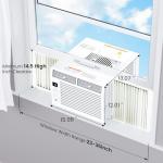 Electactic Window Air Conditioner 5,000 BTU, Window Type AC Unit with Cooling, Dry Mode, 4 Fan Speeds, 24-H Timer, Sleep Mode, Cooling for 230sq.ft Bedroom, Living Room, Office