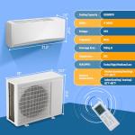 DEMULLER 12000BTU Mini Split Air Conditioner& Heater, 17 SEER2 Energy Saving 115V AC Units Cools Rooms up to 750 Sq. Ft Installation Kit Included, White