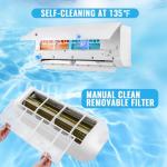 TACOOL 12000 BTU Mini Split Air Conditioner/Heater with Heat Pump 17 SEER2 230V Split AC Unit, Max Coverage Area Up to 750 Sq. Ft, Remote Control, Multiple Modes White