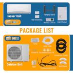 DEMULLER 12000BTU Mini Split Air Conditioner& Heater, 17 SEER2 Energy Saving 115V AC Units Cools Rooms up to 750 Sq. Ft Installation Kit Included, White