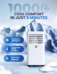 Portable Air Conditioners, 10000 BTU Air Conditioner Portable for Room up to 450 Sq. Ft., 3-in-1 Portable AC Unit with Digital Display, Remote Control, Window Installation Kit, 24H Timer, Sleep Mode