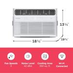 Frigidaire 8,000 BTU Smart Inverter Window Air Conditioner with Wi-Fi and Energy Star Certification, Cools Up to 350 Sq. Ft., Ultra Quiet Operation, White