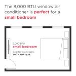 Frigidaire 8,000 BTU Smart Inverter Window Air Conditioner with Wi-Fi and Energy Star Certification, Cools Up to 350 Sq. Ft., Ultra Quiet Operation, White