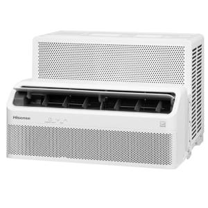 Hisense 8,000 BTU Smart Inverter Window Air Conditioner with Easy Install Bracket, Covers Up to 350 Sq Ft, Ultra-Slim Profile, 3 Fan Speeds, 700W, Smart controls, 4‑Way Air Direction - HLAW0825TW