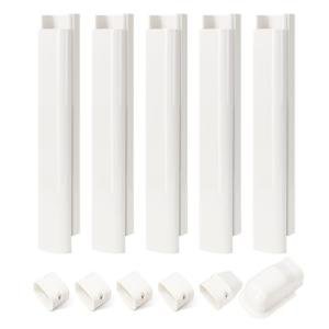 3" W 7.5Ft L Line Set Cover Kit for Mini Split Air Conditioners Decorative PVC Slim Line Cover for Central AC & Heat Pumps Systems Tubing Cover