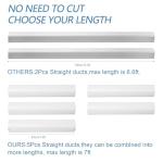 3" W 7.5Ft L Line Set Cover Kit for Mini Split Air Conditioners Decorative PVC Slim Line Cover for Central AC & Heat Pumps Systems Tubing Cover