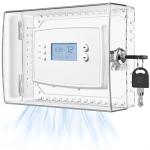 TRJ Thermostat Lock Box with Key, Large Thermostat Cover with Lock for Thermostat on Wall, AC Control Lock Box Cover with Key, Air Conditioner Lockbox Fits Thermostats 4" H x 6" W or Smaller