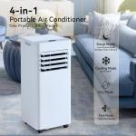 Aoxun 10000 BTU Portable Air Conditioners, 4-IN-1 AC Unit, Fast Cooling, Dehumidifier, Fan & 24H Timer Quiet Sleep, W/Remote Control, Window Kits, for Home/Office/Dorm