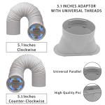 Portable Air Conditioner Window Vent Kit, Adjustable Window Seal Slide Kit Plate for Portable Air Conditioner Kit Sliding Window AC Vent Kit Fit for Exhaust Hose with 5.1"/13cm Diameterr.