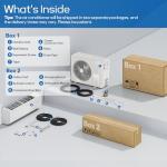 Nexaro 18000BTU Mini Split Air Conditioner Heat Pump, 19 SEER2 Inverter Compressor AC Unit Cools Rooms up to 1250 Sq. Ft, 230V Ductless Split AC with Pre-Charged Condenser & Installation Kit