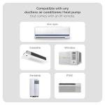 Breez Max | ENERGY STAR CERTIFIED Smart AC Controller | WiFi Thermostat for Mini-Split, Window, Portable ACs/Heat Pumps | AI-Based Tech | Free App, No Subscriptions | Alexa, Google, IFTTT etc. (White)