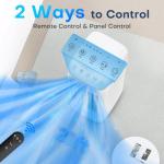 MYICY 3-IN-1 Windowless Air Conditioner w/Double Tanks, Smart Timer, 3 Ice Packs, 60W Evaporative Air Cooler, 70° Oscillation, 3-Speed 25-INCH Swamp Cooler Air Conditioner Portable for Room