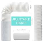 Portable AC Window Kit with Exhaust Hose, Air Conditioners Kits Parts Adjustable Window Seals for Sliding Window, Vertical Sliding AC Vent Kit with 5.9” Round Coupler