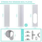 Portable AC Window Kit with Exhaust Hose, Air Conditioners Kits Parts Adjustable Window Seals for Sliding Window, Vertical Sliding AC Vent Kit with 5.9” Round Coupler