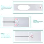 Portable AC Window Kit with Exhaust Hose, Air Conditioners Kits Parts Adjustable Window Seals for Sliding Window, Vertical Sliding AC Vent Kit with 5.9” Round Coupler