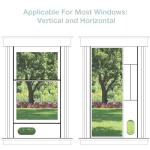 Portable AC Window Kit with Exhaust Hose, Air Conditioners Kits Parts Adjustable Window Seals for Sliding Window, Vertical Sliding AC Vent Kit with 5.9” Round Coupler