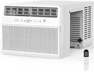 Electactic Window Air Conditioner, 10000 BTU Window AC Unit, Cooling Room 450sq.ft, Fast Cooling, 24H Timer,Dehumidifier Mo, Energy Saving, Remote Control for Living Room, Bedroom, Office