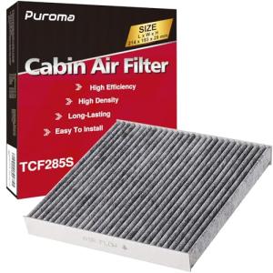 Puroma Cabin Air Filter with Activated Carbon, Compatible with CP285, CF10285, Toyota Camry, RAV4, Highlander, Corolla, Sienna, Tundra, Prius, 4Runner, Subaru Outback, Lexus, Scion, Land Rover, Jaguar