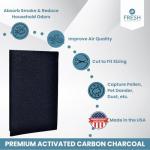Fresh Headquarters Activated Carbon Air Filter Pad - 24"x16" Cut To Fit AC & Furnace Filter - Removes Dust, Pollen, Pet Odors & VOCs, Versatile for Window Units, RV, Air Purifier, & Vents, Made in USA
