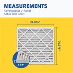 Aerostar 21x21x1 MERV 11 - 6 Count - Pleated HVAC, Furnace & Air Conditioner Filters - Removes Dust, Cold & Flu Germs, Lint, Mold, Pet Dander, Allergy-Causing Pollen, Smog & Smoke