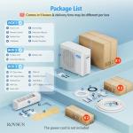 ROVSUN 20000 BTU Dual Zone WIFI Mini Split AC/Heating System, 20 SEER2 2 Zone 12000 + 12000 BTU Ductless Split Air Conditioner with Pre-Charged Condenser, Heat Pump & 25Ft Copper Line Set, 208-230V