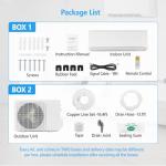 Bonnlo 12,000 BTU Ductless Mini Split AC/Heating System, 230 V / 21 SEER Split-System Wall Air Conditioner Pre-Charged Inverter Heat Pump with 16ft Installation Kit