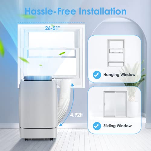 12000 BTU Portable Air Conditioner, Ultra Quiet 3-in-1