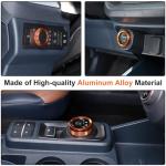 Aunginsy Center Control Knob Trim Cover Compatible with Ford Maverick 2022-2024 Air Conditioner Climate Gear Shift 4WD Engin Start Stop Headlight Volume Radio Control Switch Button Knob Ring Cover