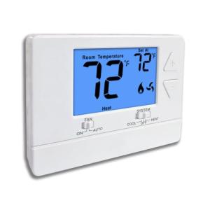 NonProgrammable Thermostat for House, Digital Energy-Saving Thermostat,Single-Stage Systems, 1 Heat/1 Cool, Easy DIY Install, Blue Backlight