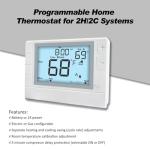 Programmable Thermostat, Thermostat for Home HVAC Systems,Multi-Stage, 2 Heat/2 Cool, White Backlight