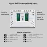 NonProgrammable Thermostat for House, Digital Energy-Saving Thermostat,Single-Stage Systems, 1 Heat/1 Cool, Easy DIY Install, Blue Backlight