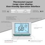 Programmable Thermostat, Thermostat for Home HVAC Systems,Multi-Stage, 2 Heat/2 Cool, White Backlight