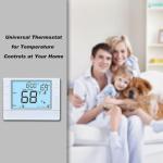 Programmable Thermostat, Thermostat for Home HVAC Systems,Multi-Stage, 2 Heat/2 Cool, White Backlight