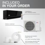 Cooper & Hunter 18,000 BTU 2-Zone Ductless Mini Split Air Conditioner & Heat Pump – 6K+9K Wall Mount Air Handlers – 22.9 SEER2 – 25FT Installation Kits – 230V – Midnight Edition