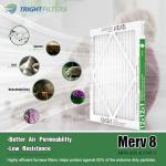 TRIGHTFILTERS 12x12x1 Air Filter 6 Pack, Durable MERV 8 Pleated Home HVAC AC Furnace Filters, Lightweight Compact Air Conditioner Filter Replacement